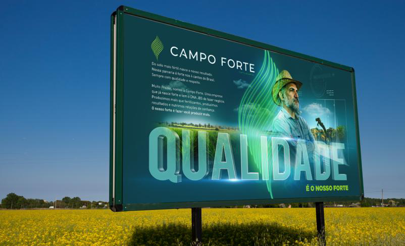 Campanha de lançamento da Campo Forte em mídia exterior